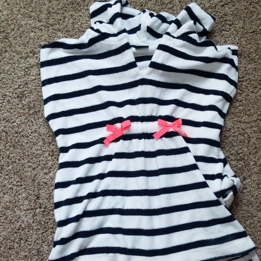 Terry cloth hooded cover up